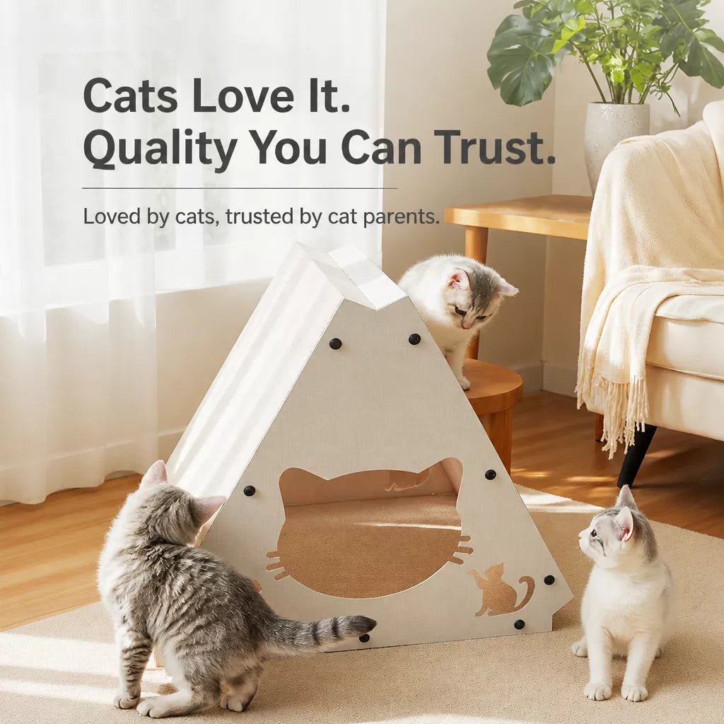 Triangular Cat Scratcher House