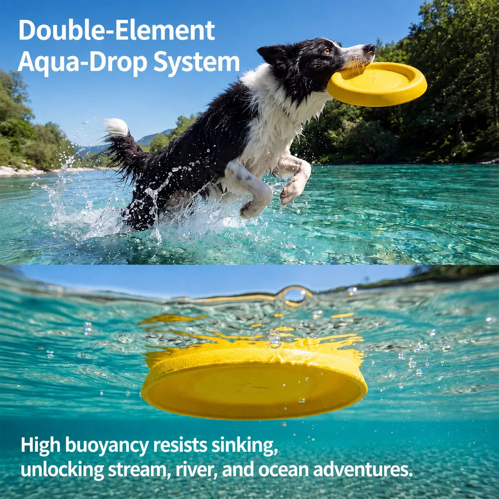 Floating Dog Frisbee Toy for Interactive Outdoor Play