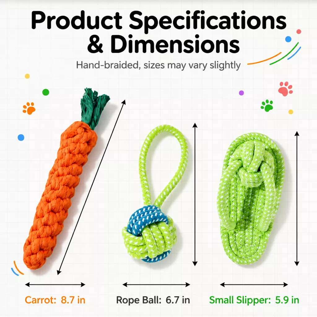 Interactive Dog Toys for Small to Medium Dogs – Tug & Squeaky