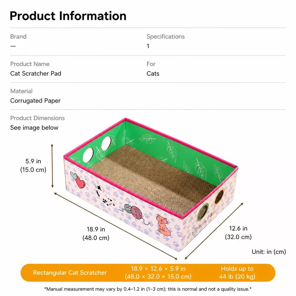 Corrugated Cardboard Cat House with Integrated Scratcher