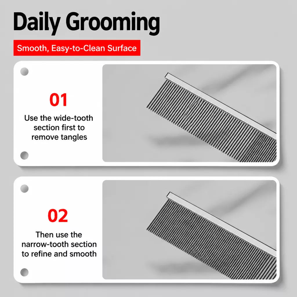 Stainless Steel Pet Grooming Comb for Cats and Dogs