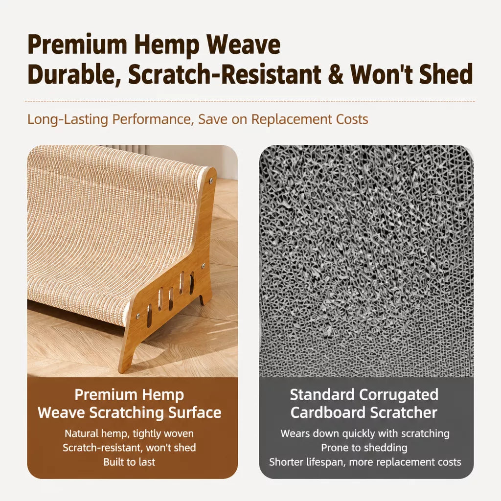 Two-in-One Sisal Cat Scratcher Lounger Bed