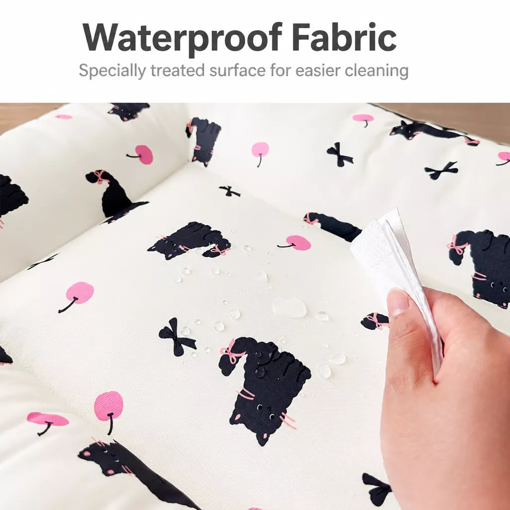Washable Cotton-Linen Pet Bed Mat for Dogs and Cats