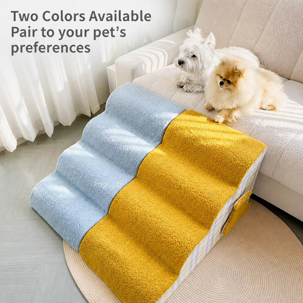 Foam Pet Stairs for Dogs and Cats, 3–5 Steps