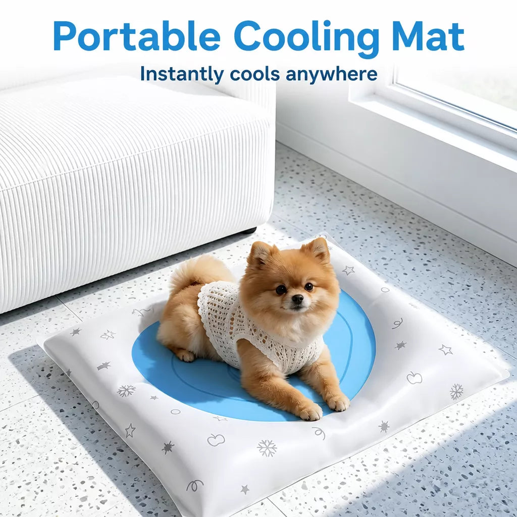 Gel Pet Mat for Small Dogs and Cats – 25.6 x 22 in