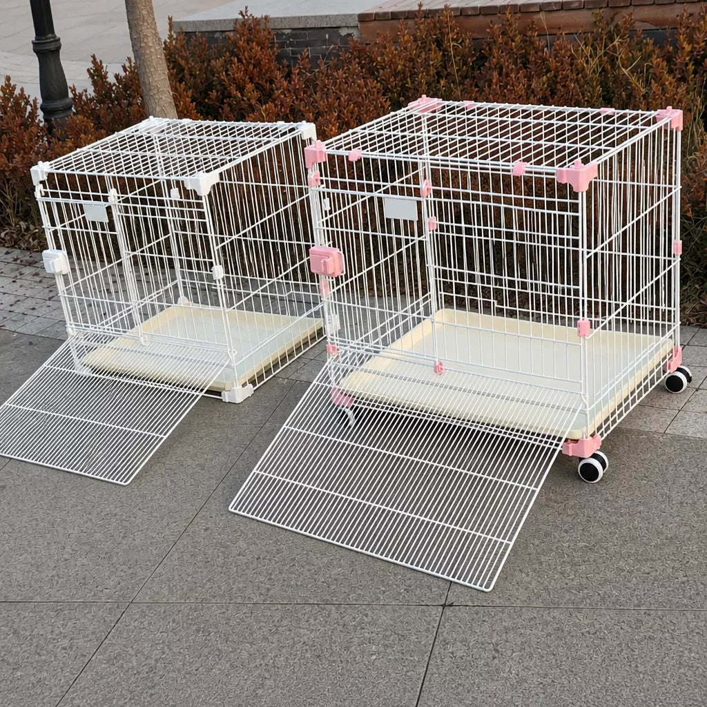 Stackable Metal Dog Crate with Sliding Door