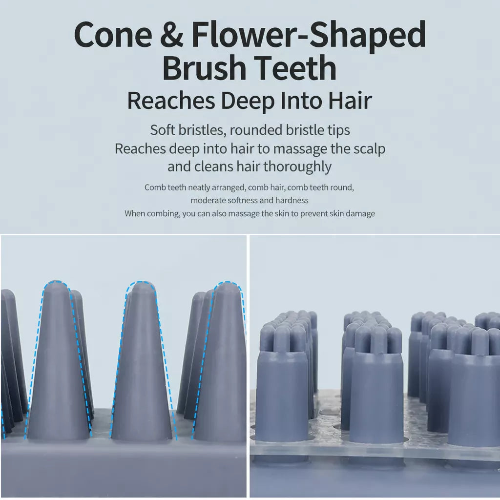 Silicone Pet Bath & Grooming Brush for Dogs and Cats