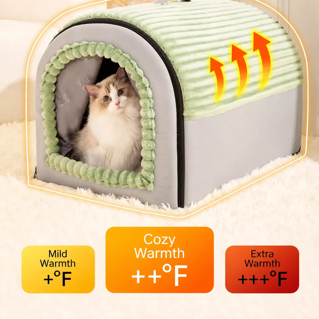 Enclosed Covered Pet Bed for Dogs and Cats