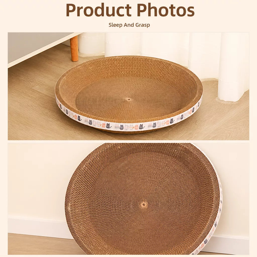 Corrugated Cardboard Cat Scratcher Bed