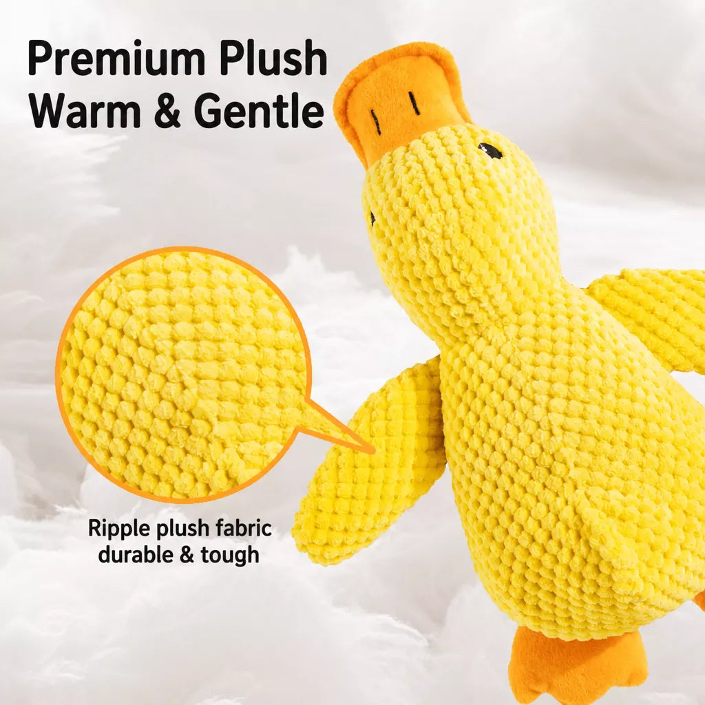 Plush Duck Cat Toy with Crinkle Paper and Catnip