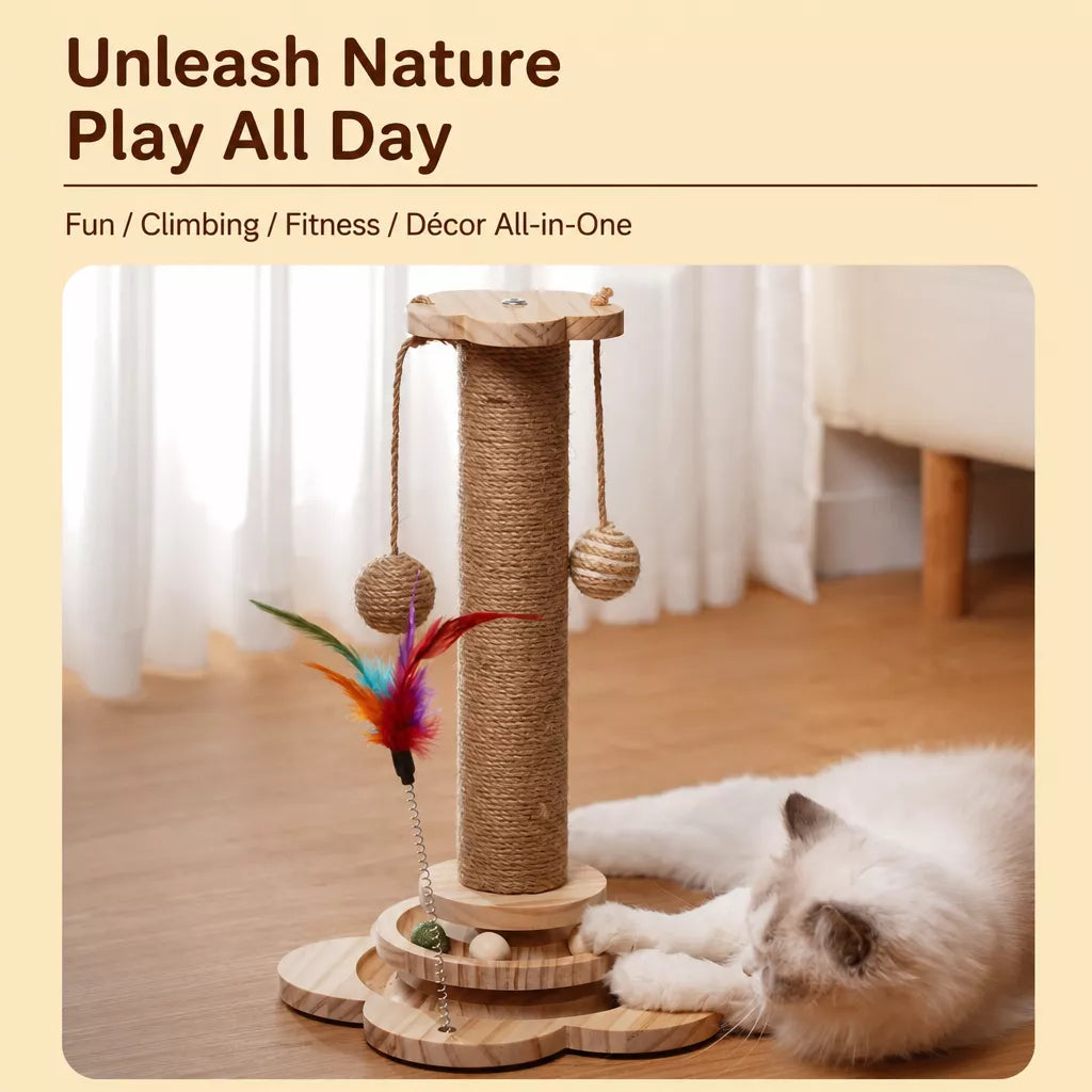 Vertical Cat Scratching Post and Climbing Tower