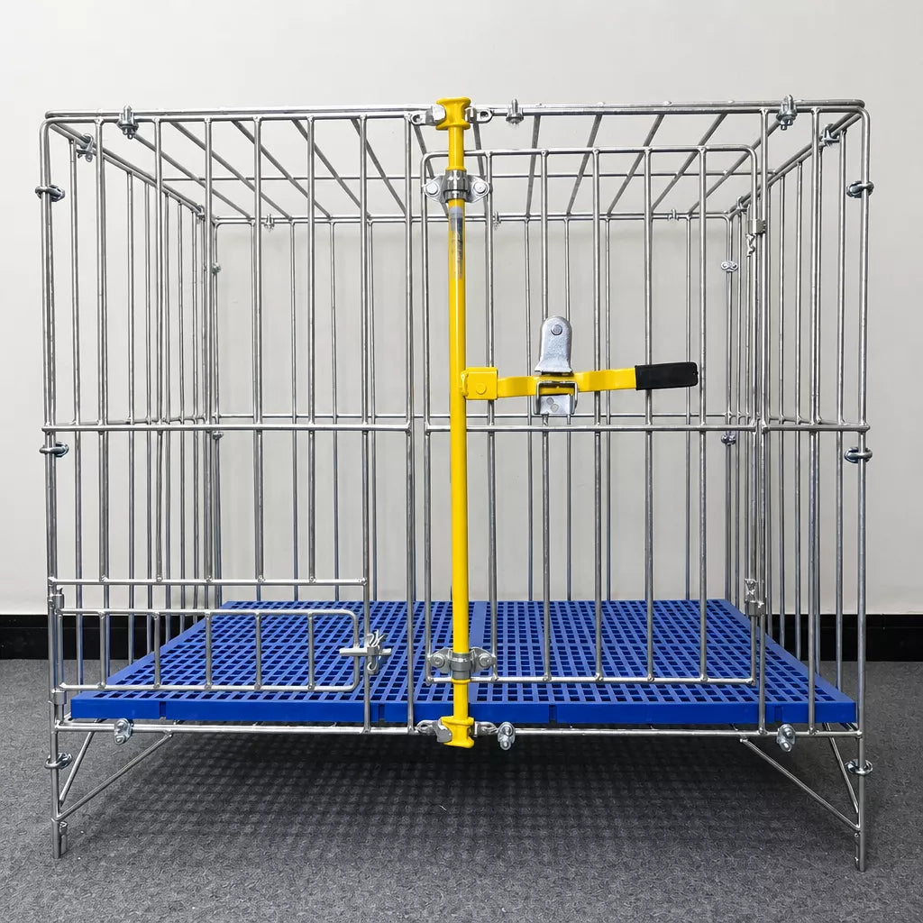 Steel Dog Kennel with Galvanized Finish for Indoor/Outdoor Use
