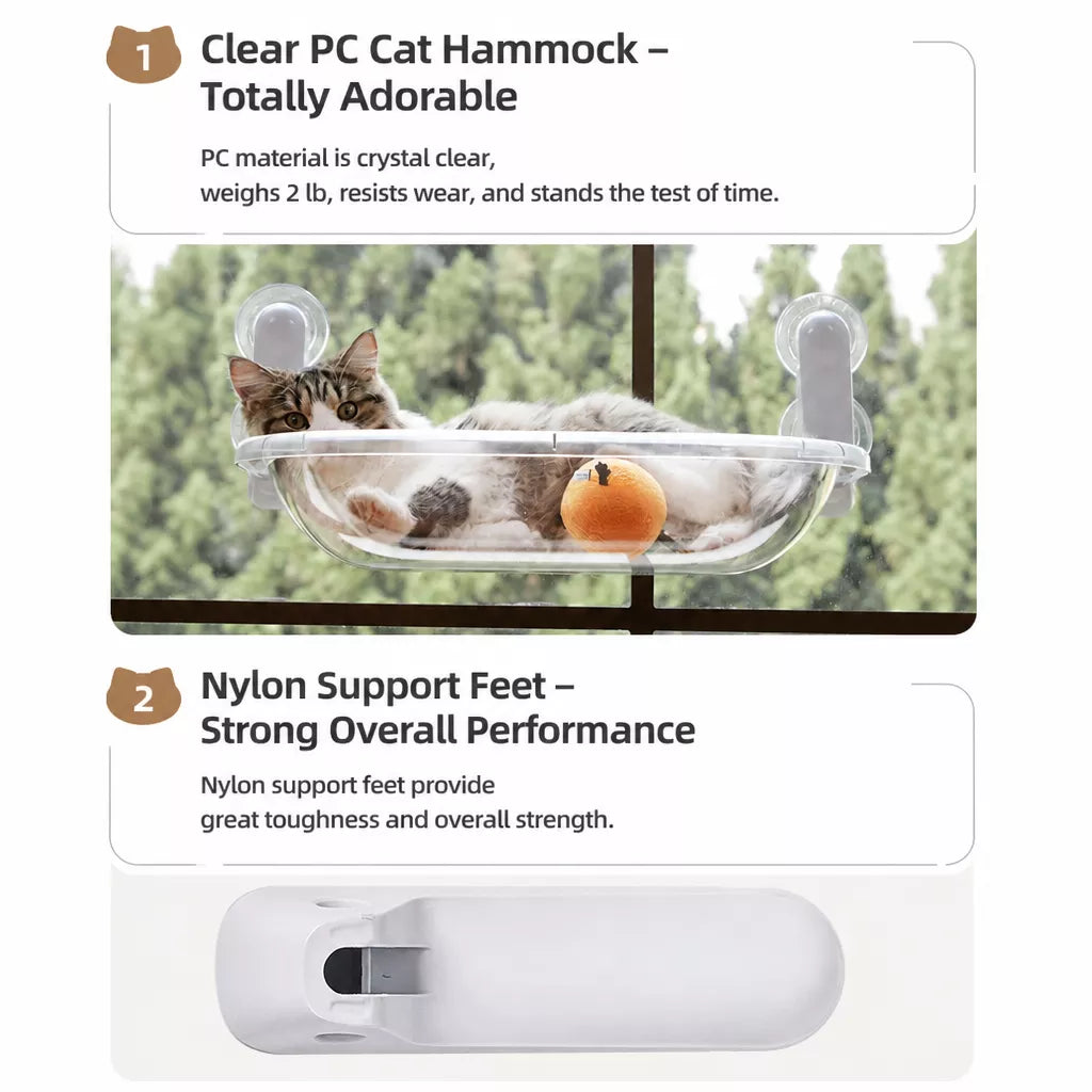 Foldable Transparent Cat Window Capsule Hammock