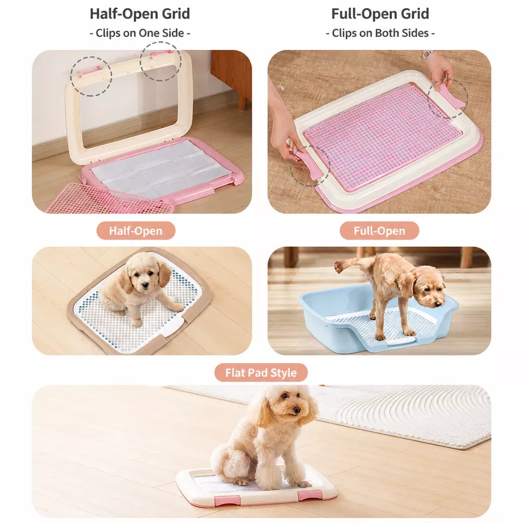 Plastic Dog Potty Tray with Grid for Indoor House Training