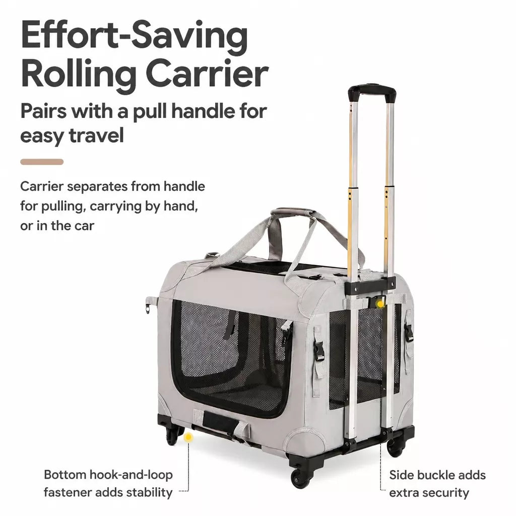 Large Foldable Pet Carrier for Cats and Dogs