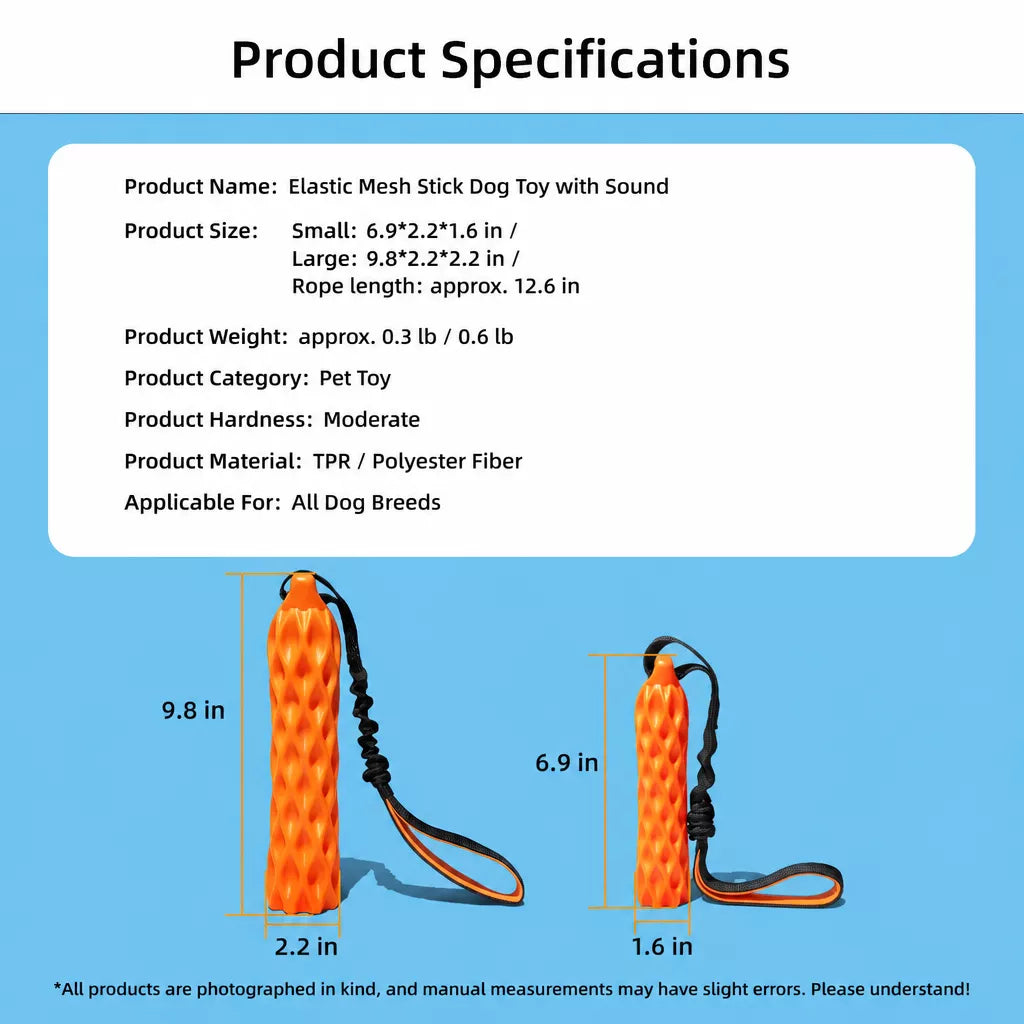 Textured Silicone Squeaky Tug Toy for Dogs