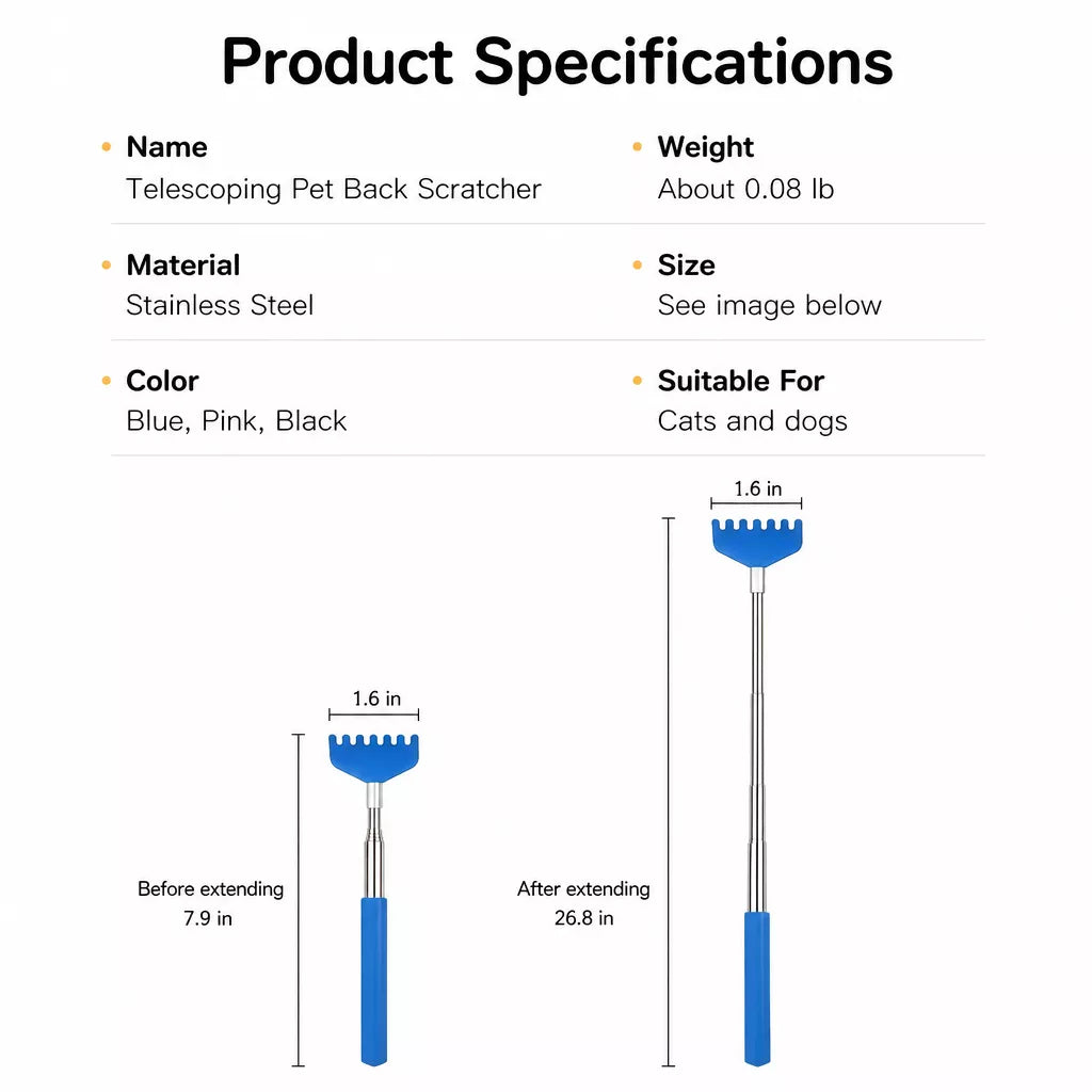 Extendable Pet Scratcher Wand