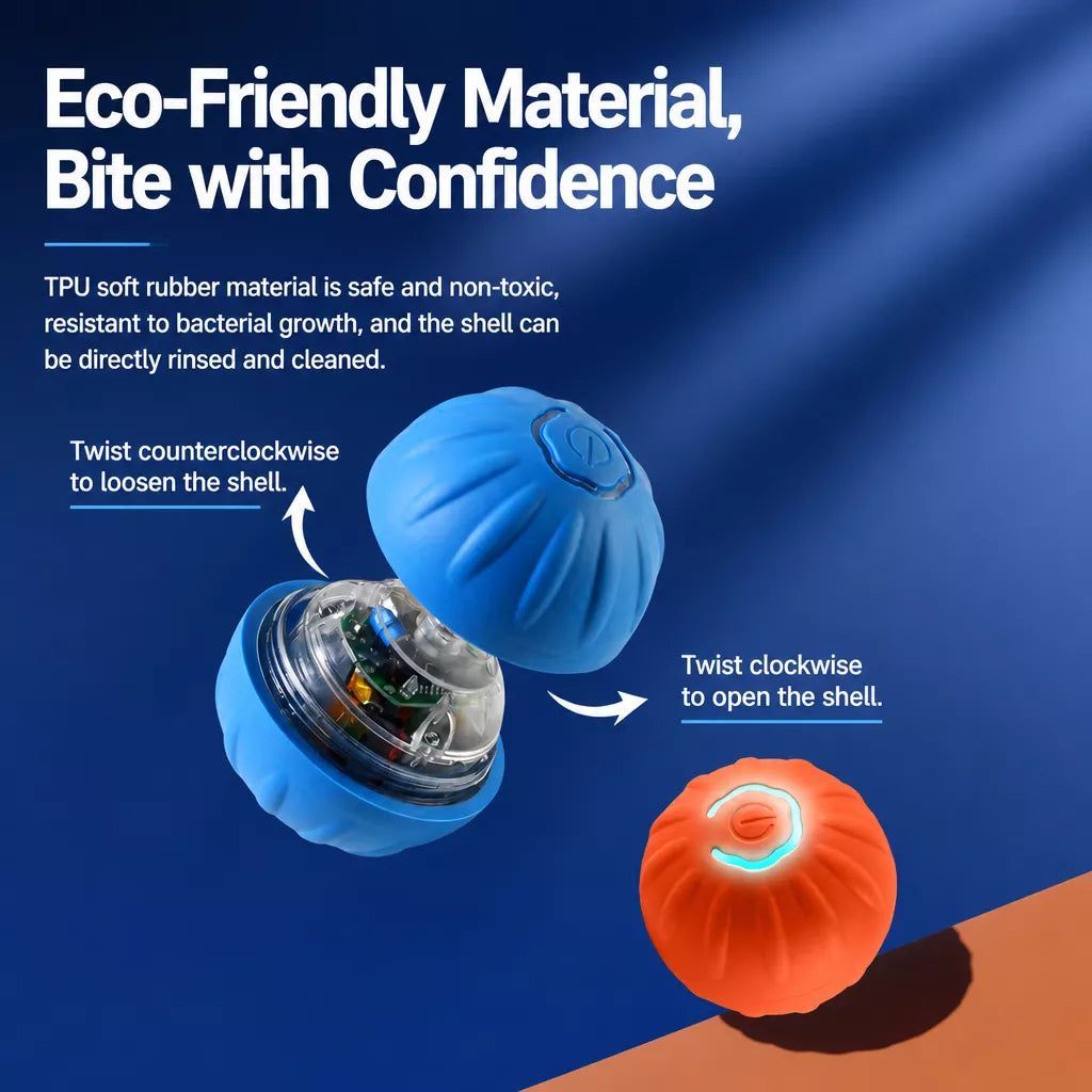 Interactive Electric Squeaky Bouncing Ball Toy for Dogs