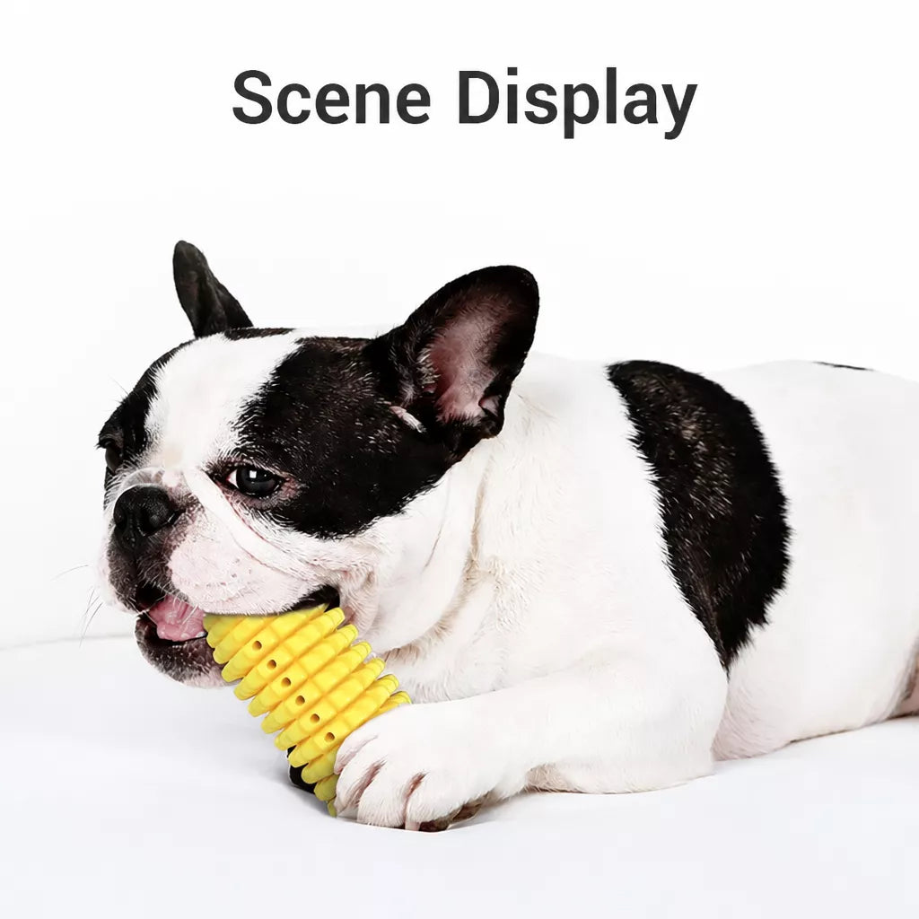 Corn-Shaped TPR Dog Chew Toy with Optional Squeaker