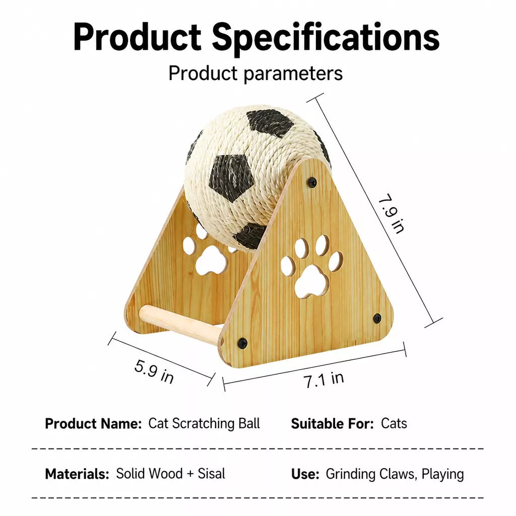 Vertical Sisal Cat Scratcher and Climbing Toy