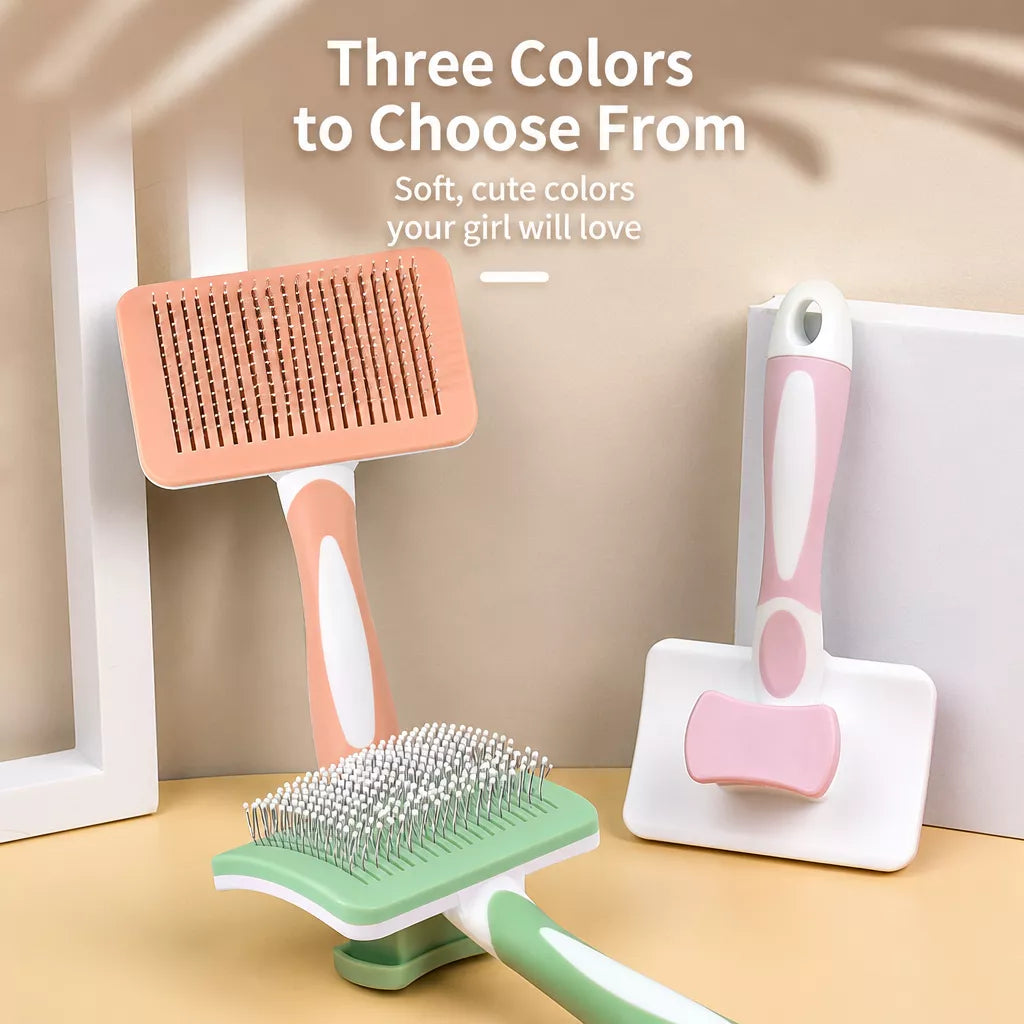 Self-Cleaning Pet Grooming Brush for Dogs and Cats