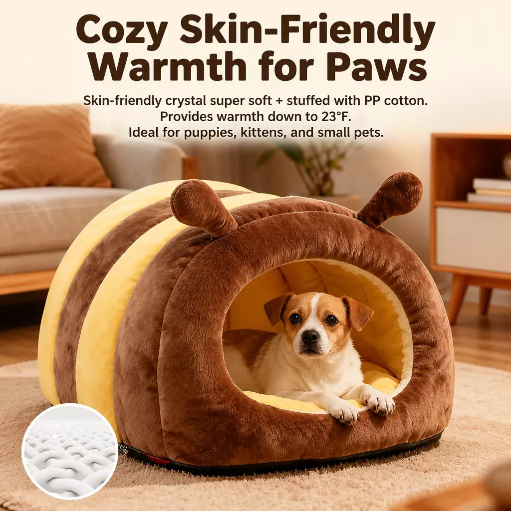 Enclosed Tent-Style Pet Bed for Cats and Small Dogs