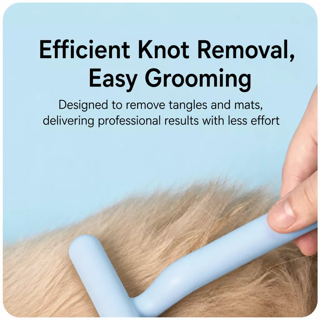 Pet Grooming Rake Comb for Cats and Dogs with Long and Short Teeth