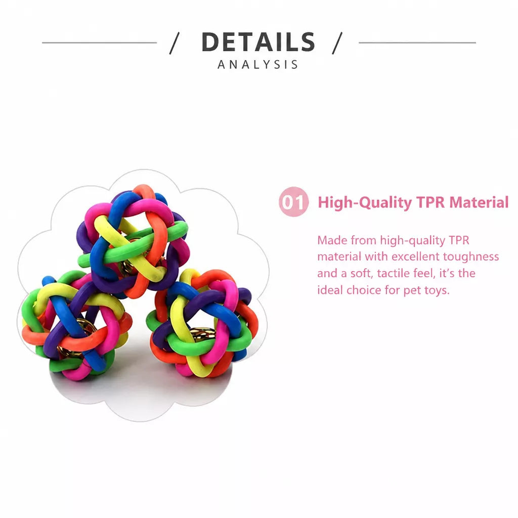 Squeaky Rope Ball Toy for Cats and Dogs