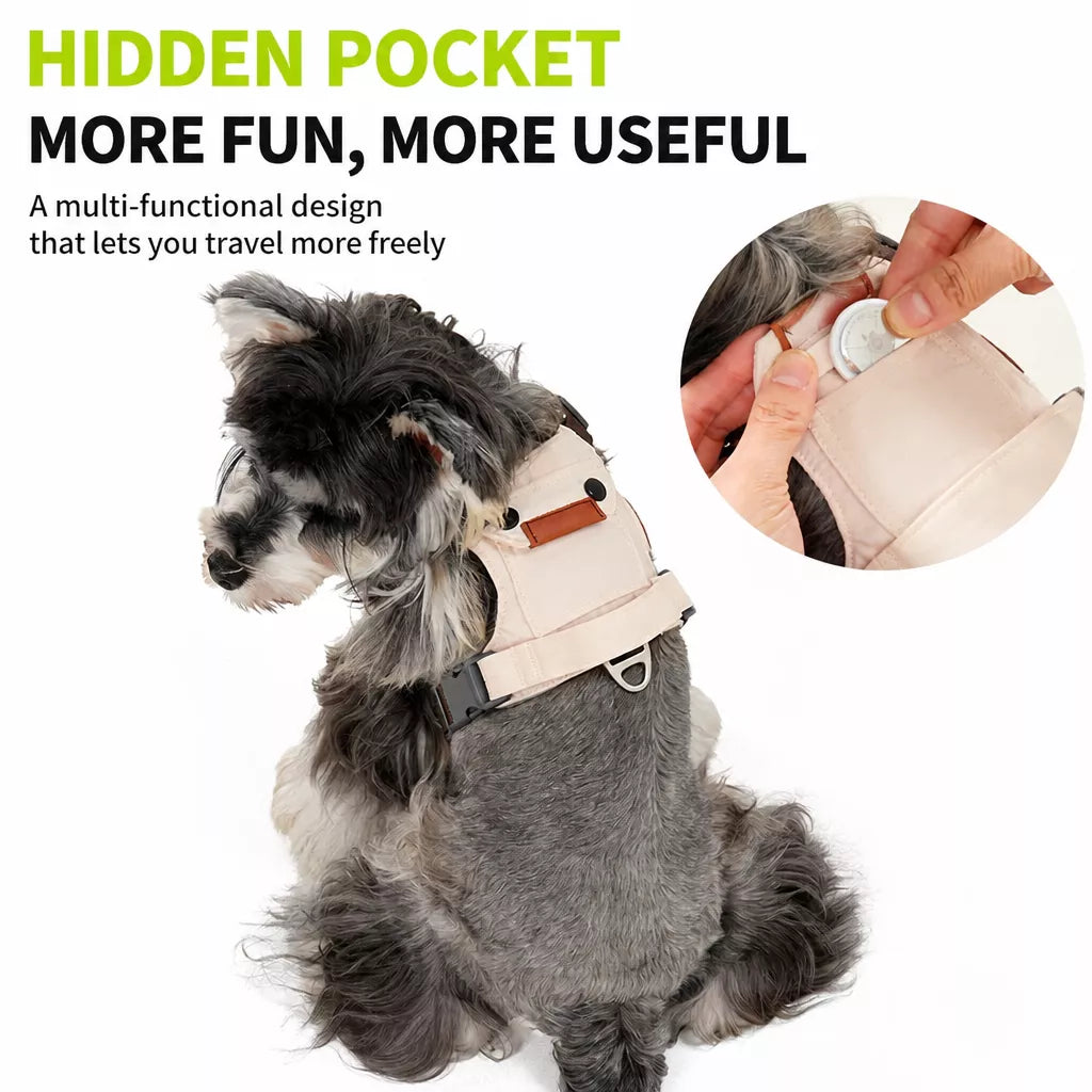 Adjustable Vest-Style Dog Harness with Leash for Walks