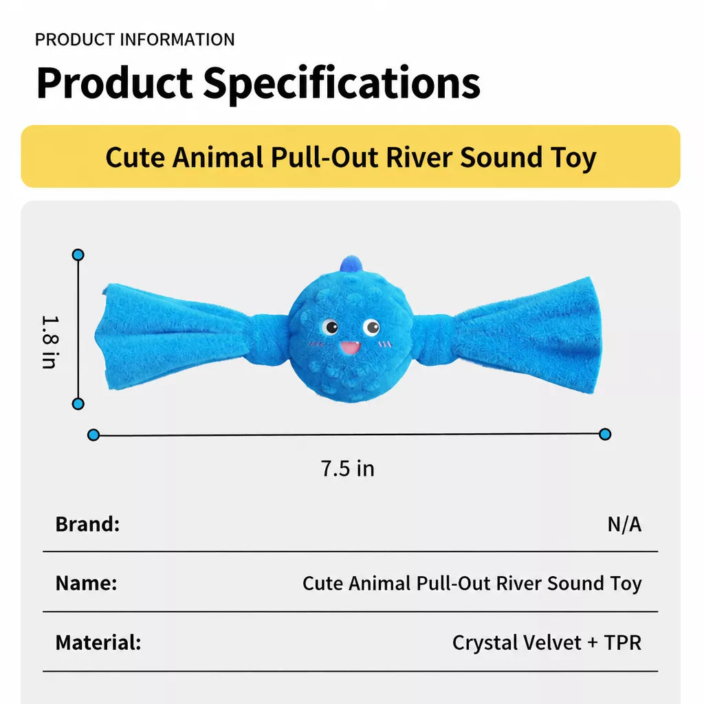 Squeaky Canvas Dog Tug Toy for Small and Medium Dogs