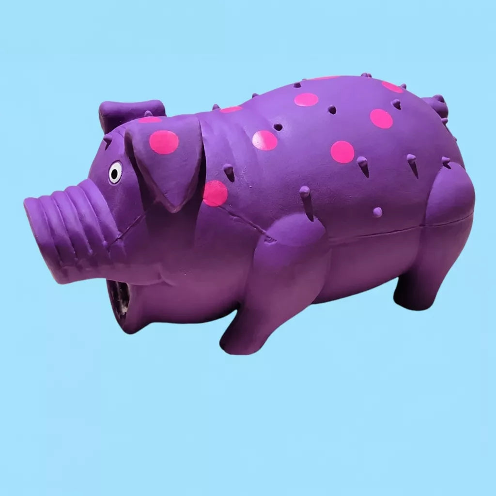 Pig-Shaped Squeaky Dog Toy for Interactive Play