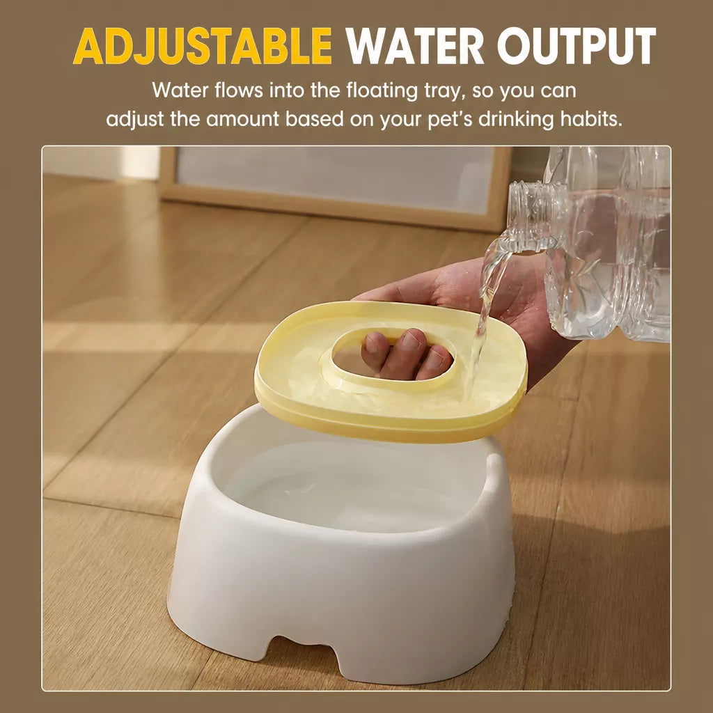 Splash-Resistant Floating Water Bowl for Dogs and Cats