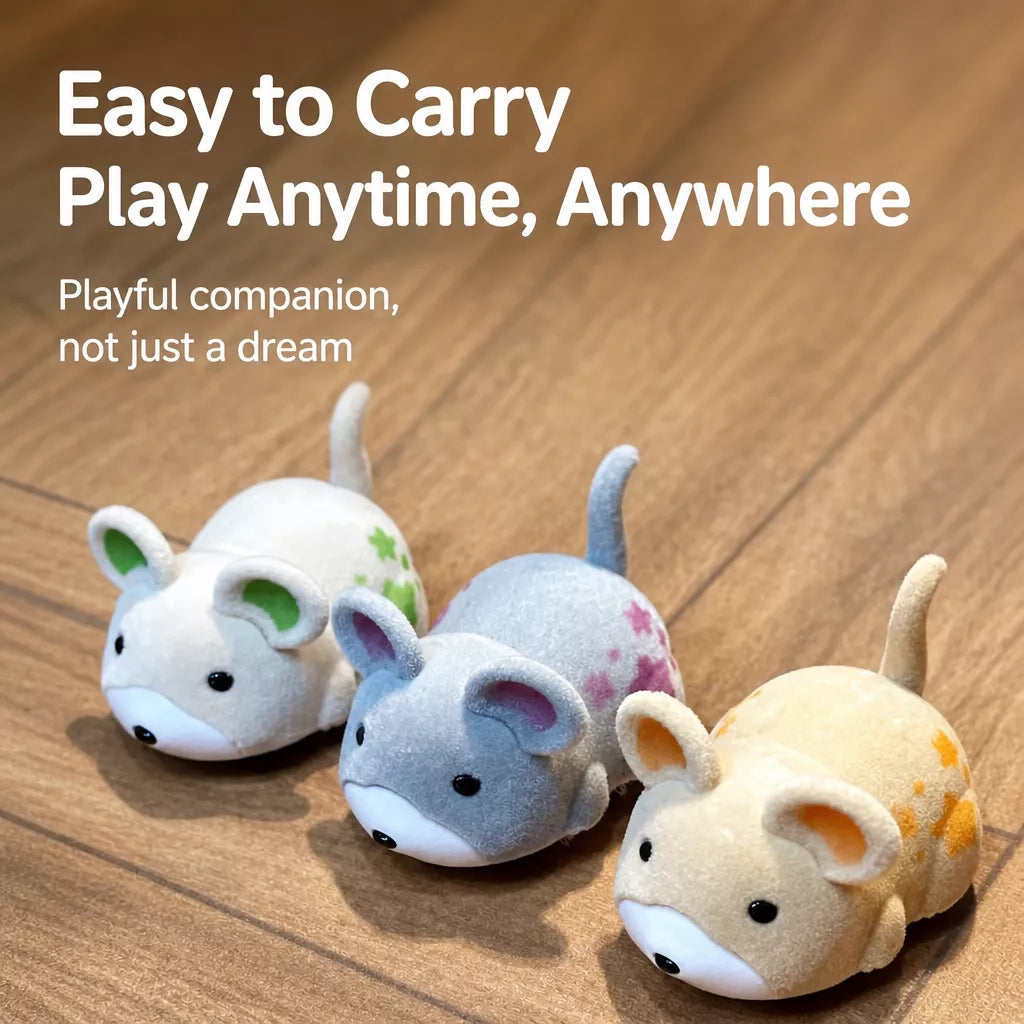 Electronic Plush Mouse Cat Toy with Sound
