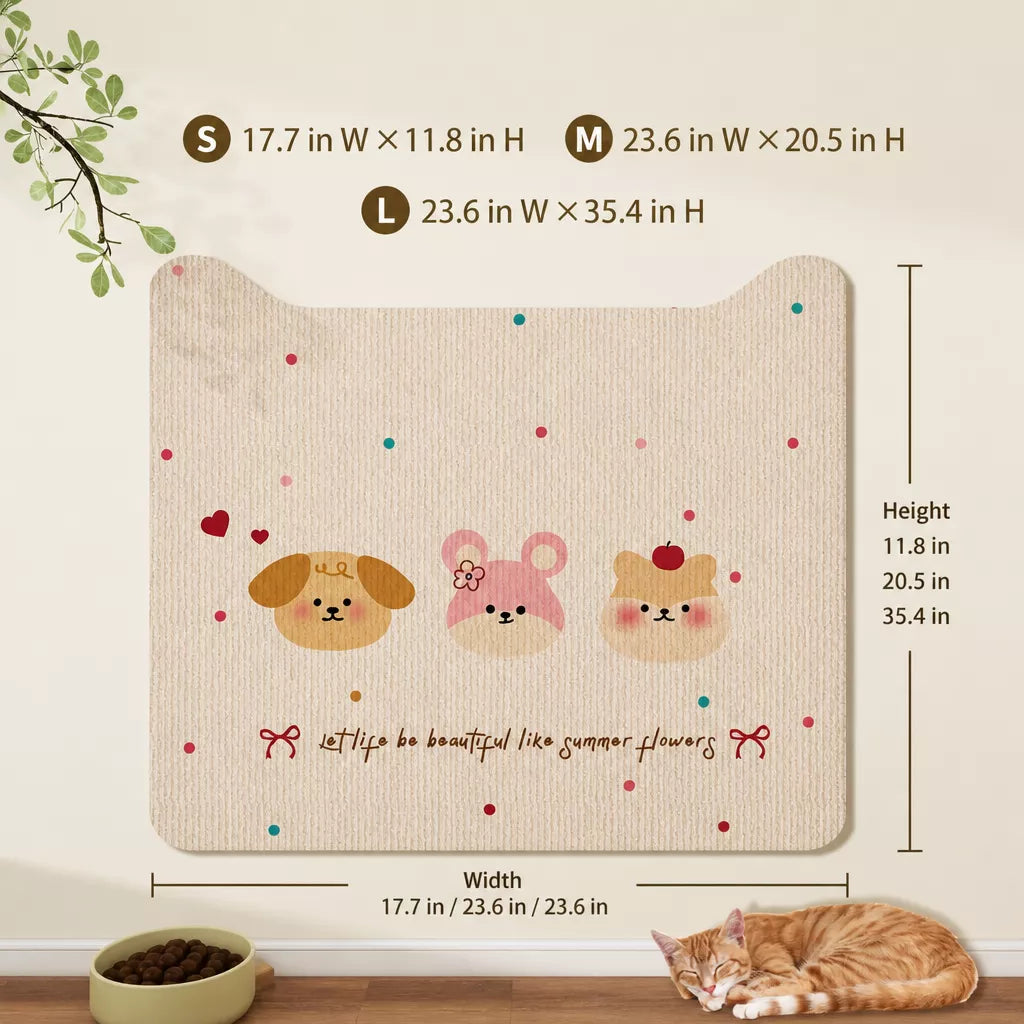Self-Adhesive Cat Scratching Mat for Doors