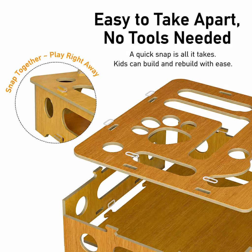 Cat Maze Puzzle Toy with Rolling Balls