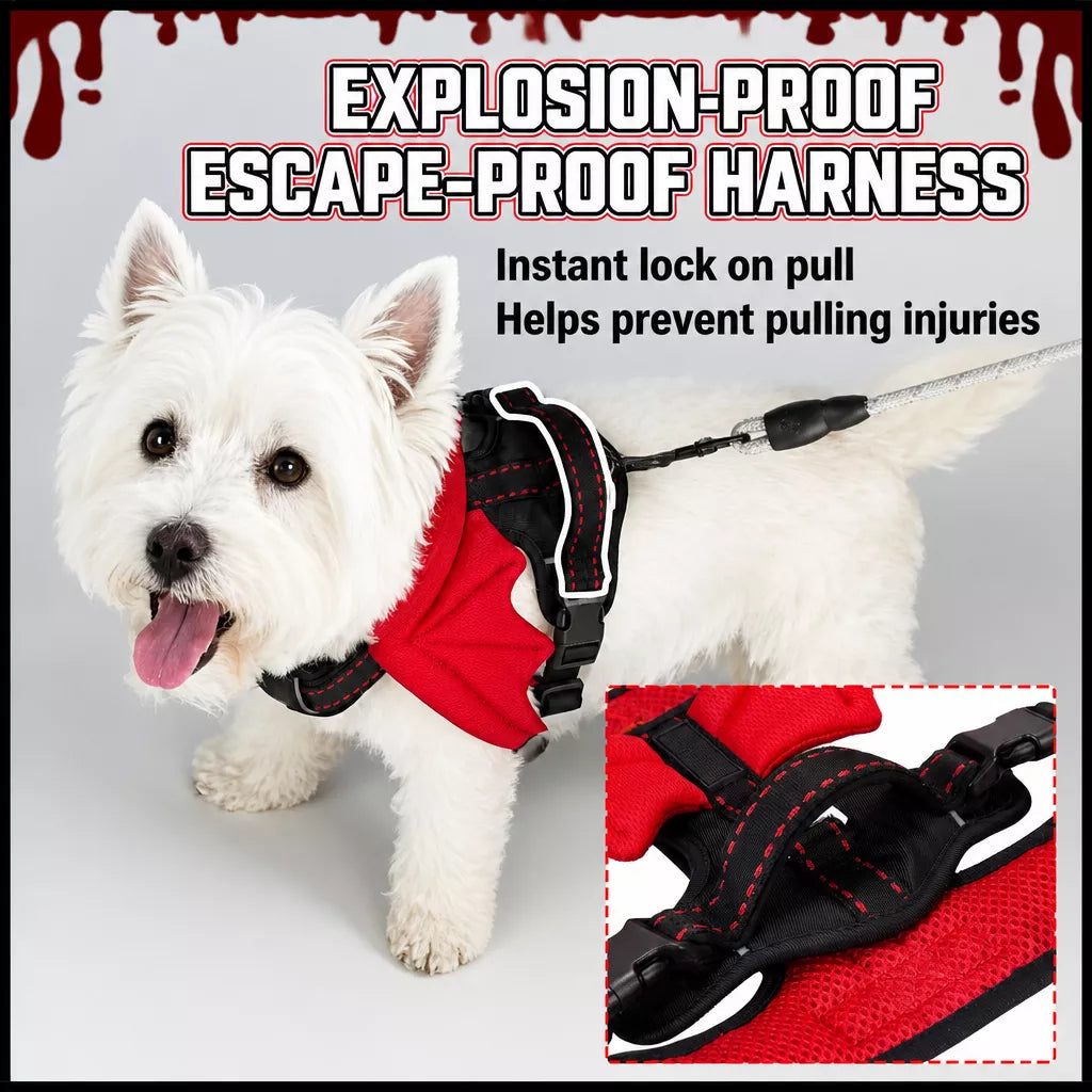 Wing-Detail Nylon Dog Harness
