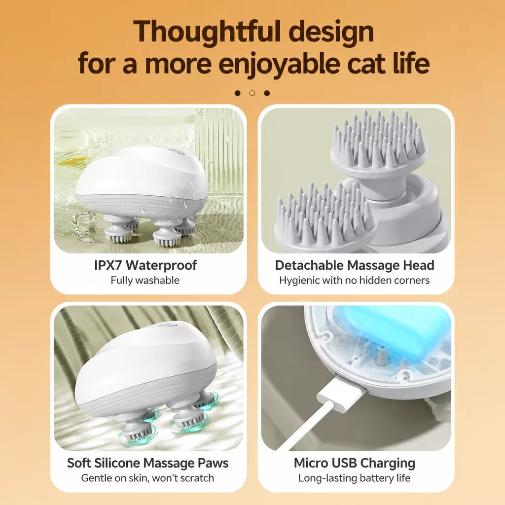 Low-Noise Electric Cat Chin Massager