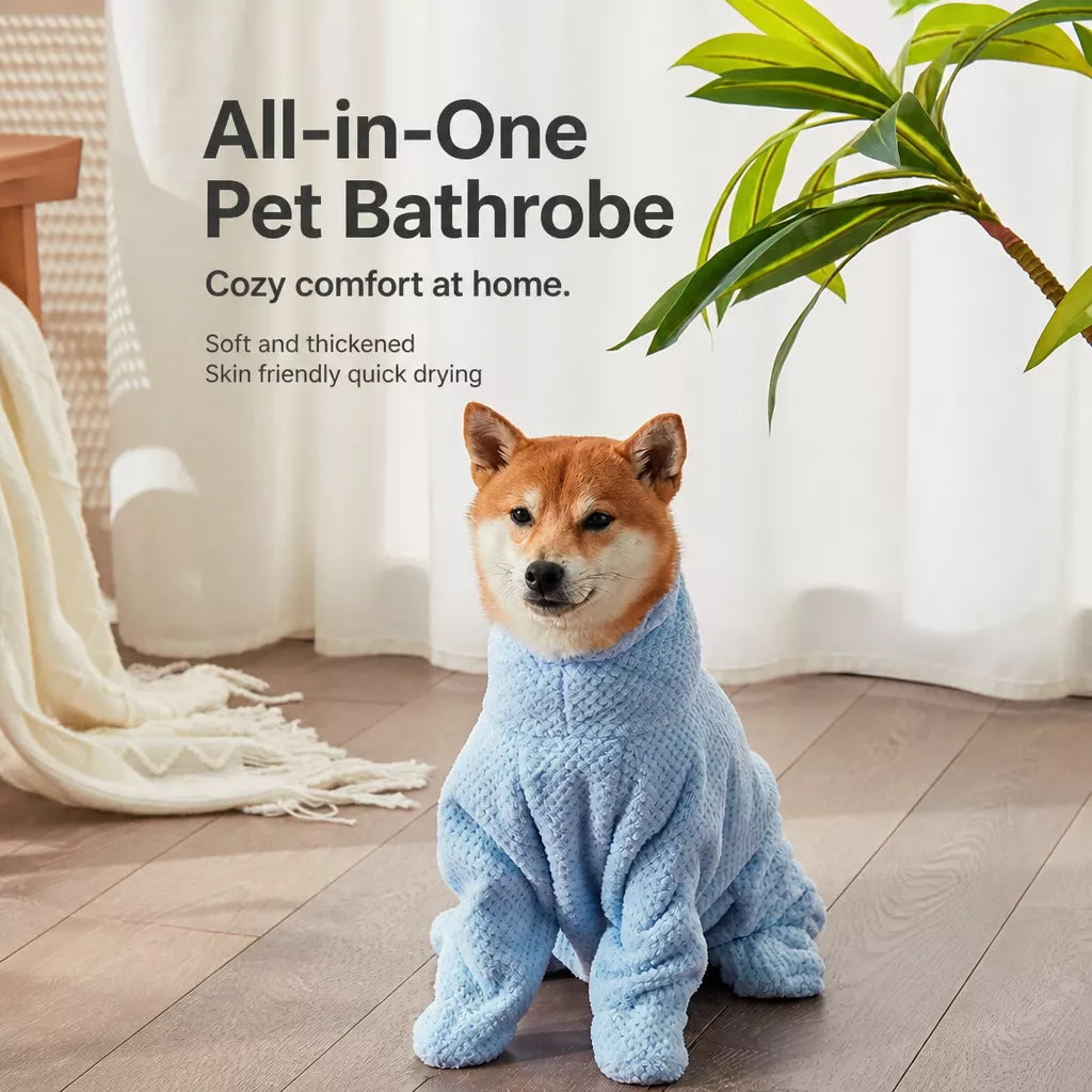 Pet Absorbent Towel Robe for Dogs and Cats