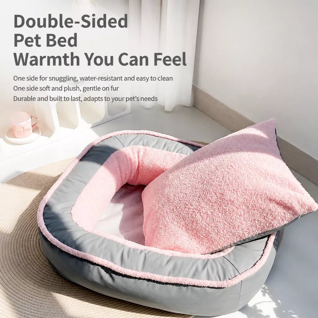 Thick Removable-Washable Pet Bed for Cats and Dogs