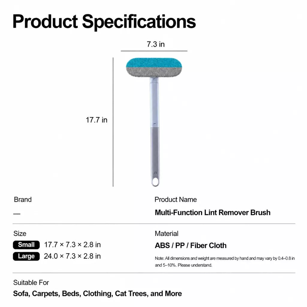 Pet Hair Remover Brush for Sofas, Carpets, and Furniture