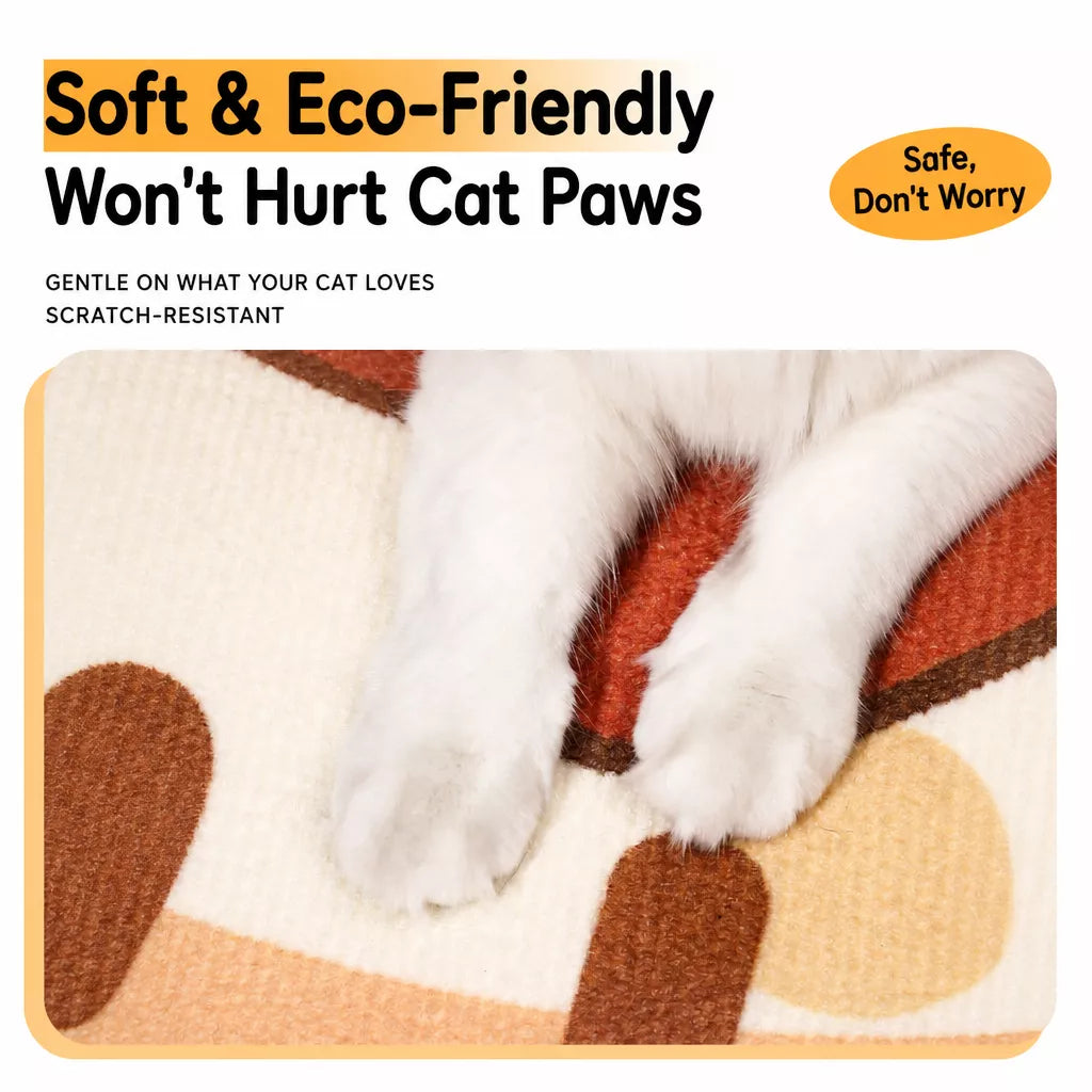 Wall-Mounted Vertical Cat Scratcher with Self-Adhesive Backing