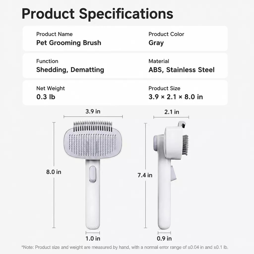 2-in-1 Deshedding & Detangling Comb for Cats and Dogs