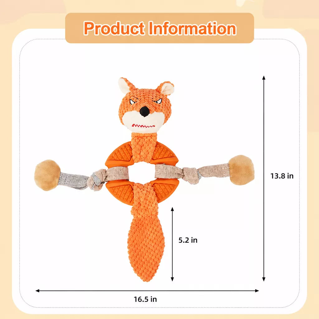 Squeaky Plush Dog Toy for Chewing and Play