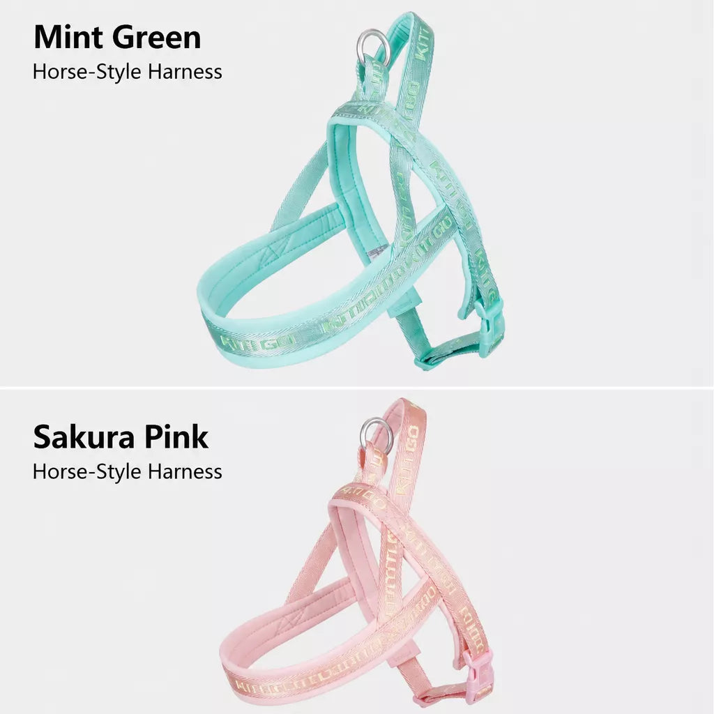 Nylon Dog Harness with Collar and Leash Set Options