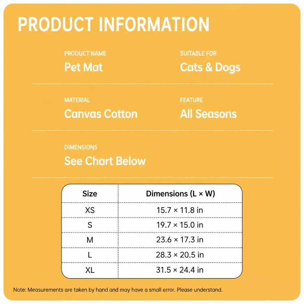 Non-Slip Water-Resistant Pet Bed Mat for Dogs and Cats