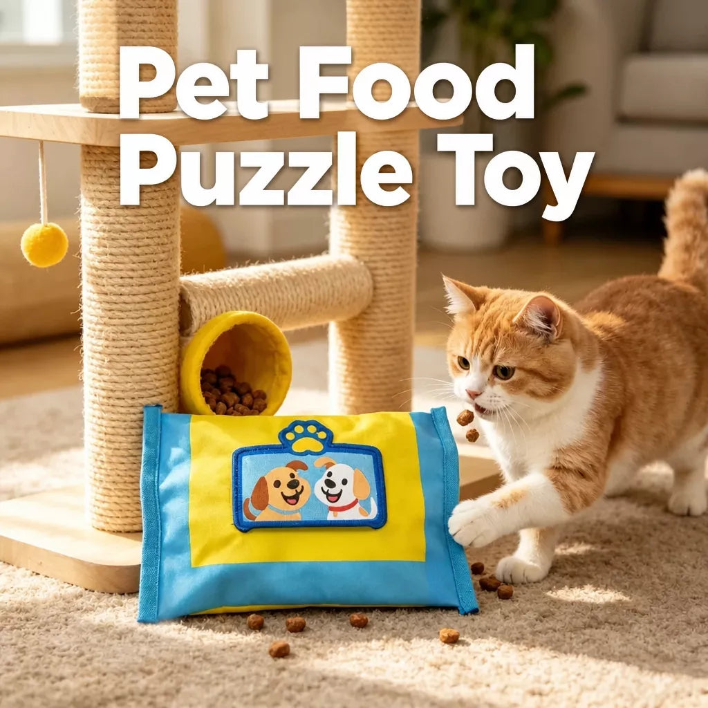 Interactive Tissue-Pulling Dog Toy with Treat Pocket and Squeaker