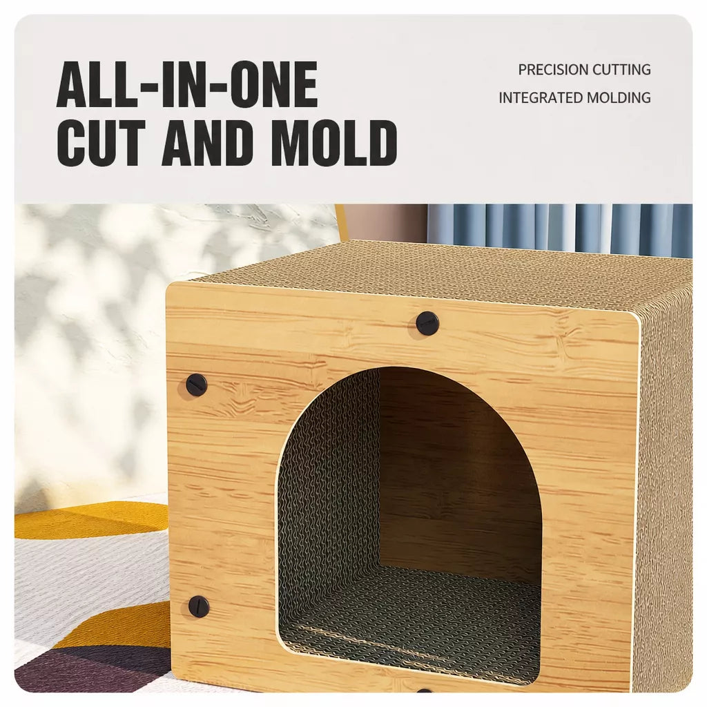 Corrugated Cardboard Cat Scratcher House