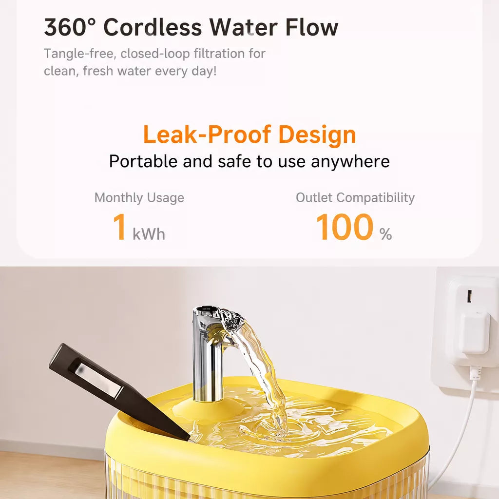 1.5 L Automatic Pet Water Fountain with Circulating Filter for Cats & Dogs