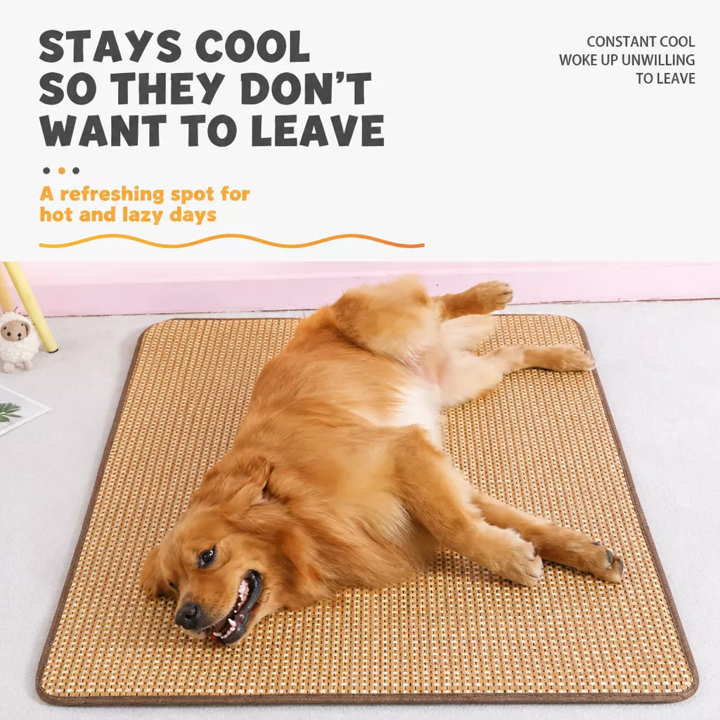 Woven Rattan Pet Mat for Cats and Dogs