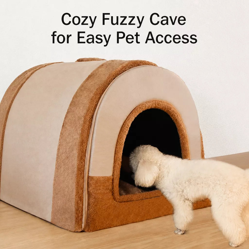 Enclosed Washable Pet Bed for Dogs and Cats